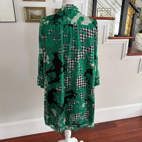 DIANE VON FURSTENBERG Layla Silk Dress Sz 10 - Picture 4 of 5